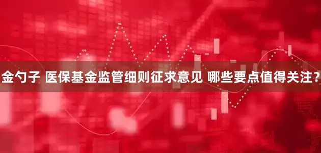 金勺子 医保基金监管细则征求意见 哪些要点值得关注？